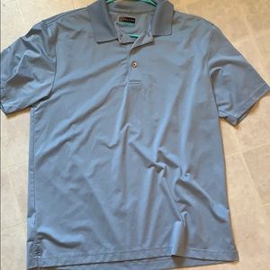 Gray blue PGA tour golf polo size large